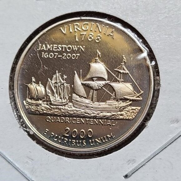 Lot of 5 S Mint Proof State Quarters... 1999-2000... MS... In Protective Holders - Picture 9 of 10